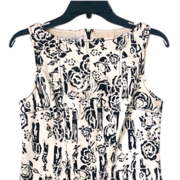 Vintage Rickie Freeman Teri Jon Parisian Woman in Paris Graphic Dress size 2 - Picture 3 of 12